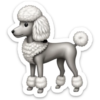 Poodle with very very long legs sticker