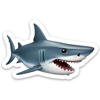 Shark with a top hat sticker