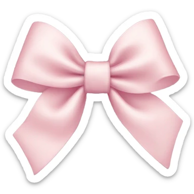 Pale Pink bow sticker