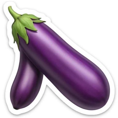 Long eggplant with veins vascular bulging veins vein running down side sticker