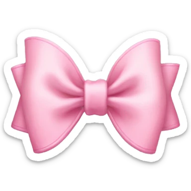 Baby pink bow sticker