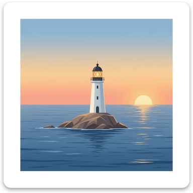 Lighthouse minimalist sticker