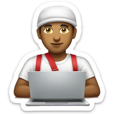 Peruano  con laptop sticker