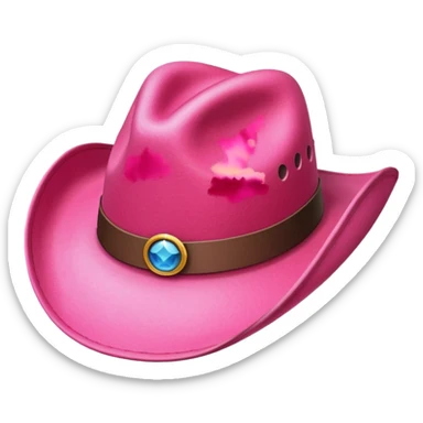 Cowboy hat pink sticker