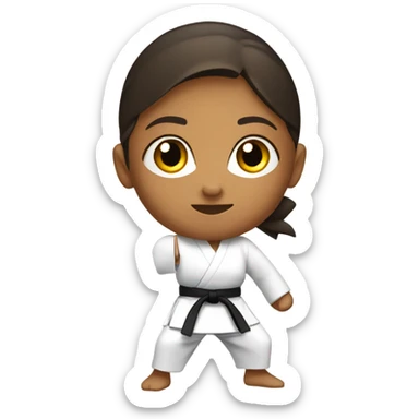 Erin doing karate sticker