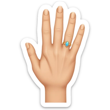 Hand but ring finger missing sticker