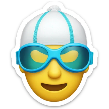 swim cap goggles sticker