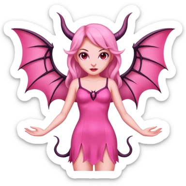 succubus pink dress sticker