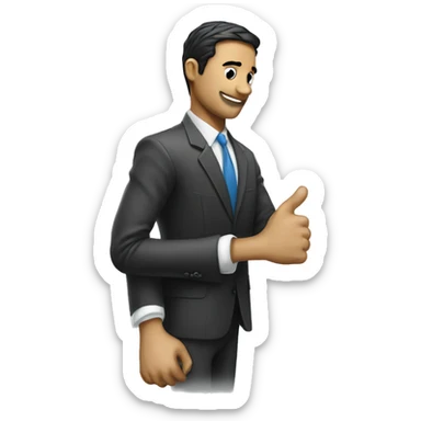 arm in suite cloding deal with arm in shirt sticker