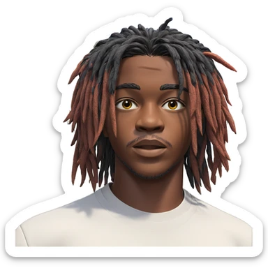 dark-skinned boy in nature sticker