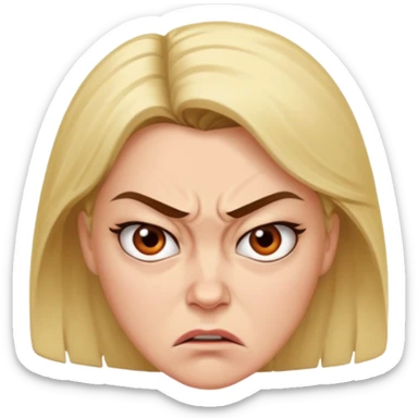 Beautiful woman angry and sick of idiots sticker