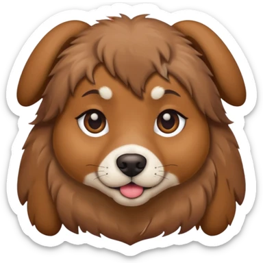 dog wearing makeup sticker