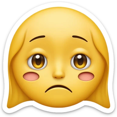 emoji expressing sadness and melancholy emotion sticker