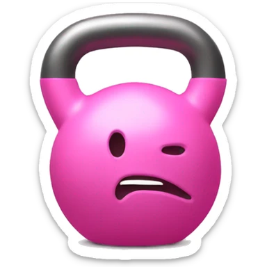 Pink Kettlebell sticker