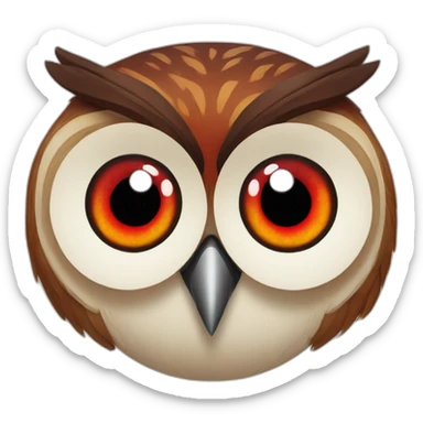 red eye owl sticker