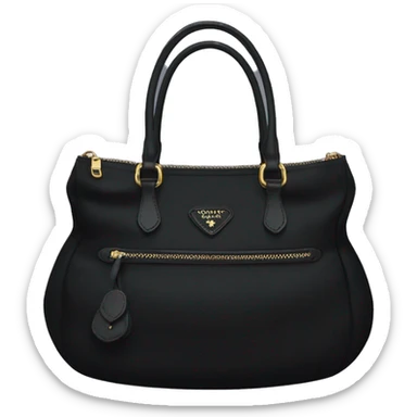 Black Prada nylon bag sticker