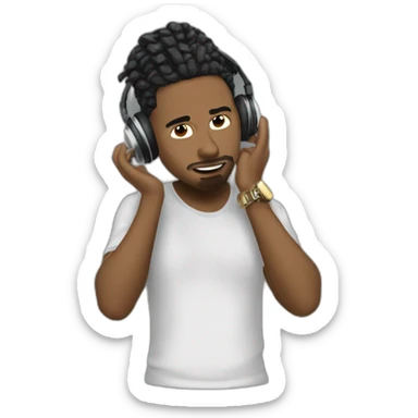 rap artist listening to skyrock FM sticker