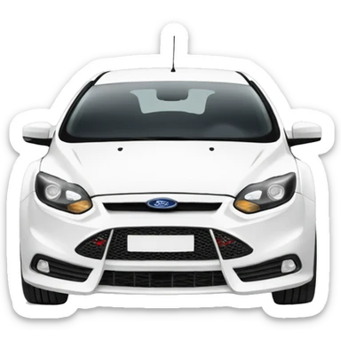 White ford focus st  sticker