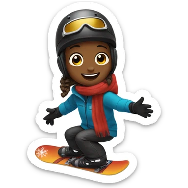 Me snowboarding  sticker