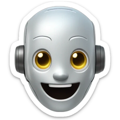 the humanoid robot's head laughs sticker
