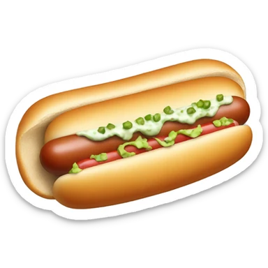 hot dog with tartare inside sticker