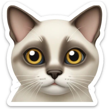Snowshoe Siamese cat sticker