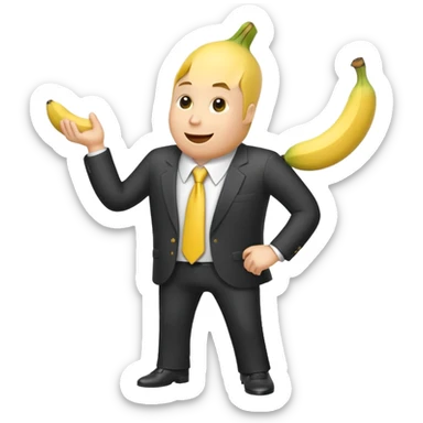 Banana in professional look sticker