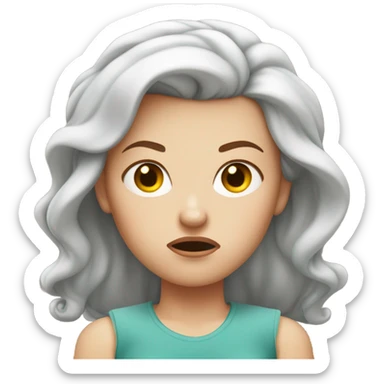 Red hair white girl angry  sticker