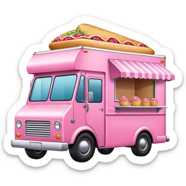pink food truck sticker