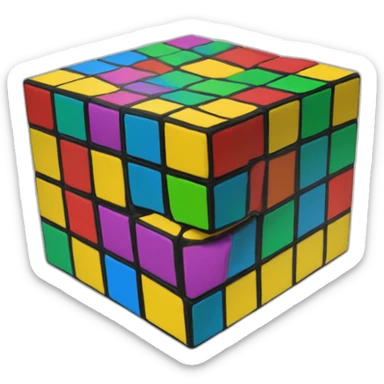 Cubo rubik resuelto 3x3 sticker