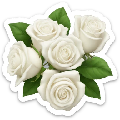 white roses sticker