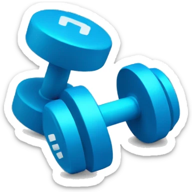 BRIGHT COLORED dumbell sticker
