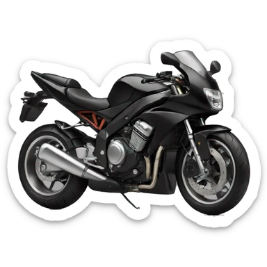 Black motorcycle  sticker