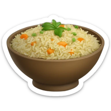 a bowl of Uzbek pilaf sticker