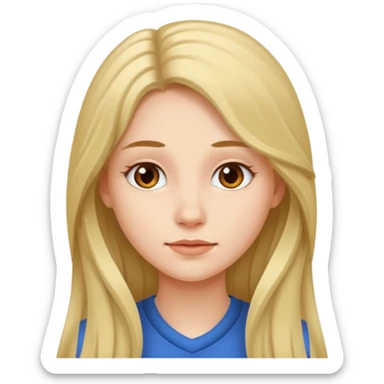 👩🏻 está chica pero con pelo largo sticker