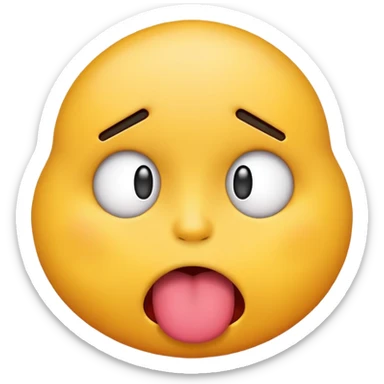 make me emoji like this ":P" but bored, tired sticker