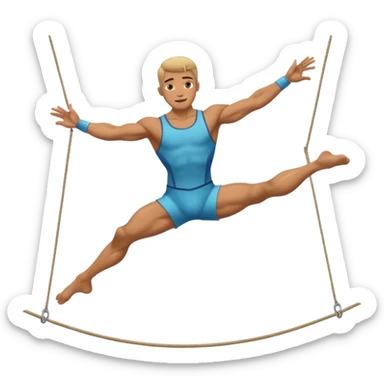 Acrobat – Slim performer mid-flip or balancing on rope sticker