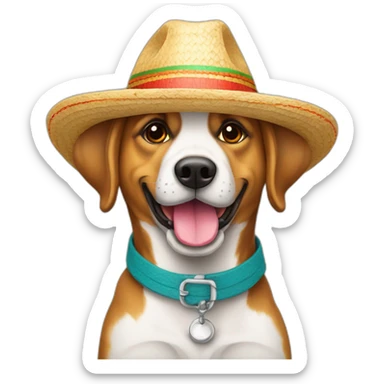 Perro peruano con sombrero sticker