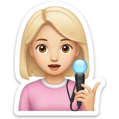 Girl being girly and speaks sticker