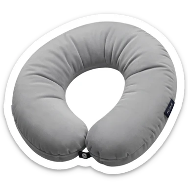 A plush travel pillow with gentle cushioning that wraps comfortably around the neck. sticker