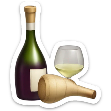 Une bouteille de vin aux urgences  sticker