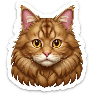 Mainecoon cat with big balls sticker