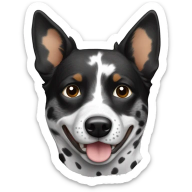 Black and white spotted Australian cattle dog sticker