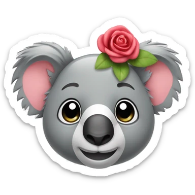 Koala med rosett sticker