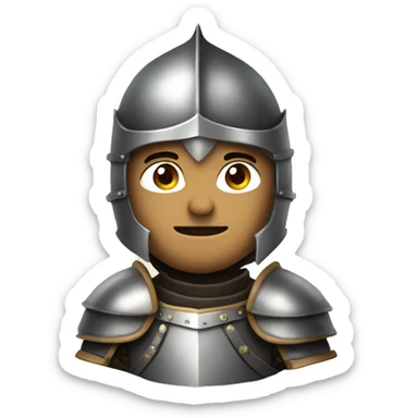 a knight with full armor sticker