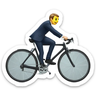 Macron sur velo sticker