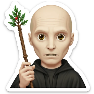 voldemort holding wand sticker