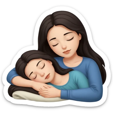 Sleep woman sticker