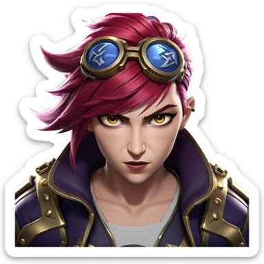 vi from league of legends sticker