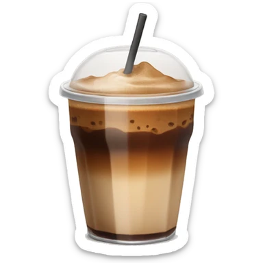 Ice coffee with syrup sticker